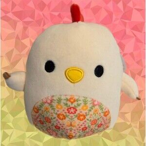 Squishmallows Official Todd the Beige Rooster w/ Floral Belly 5" Easter Plush